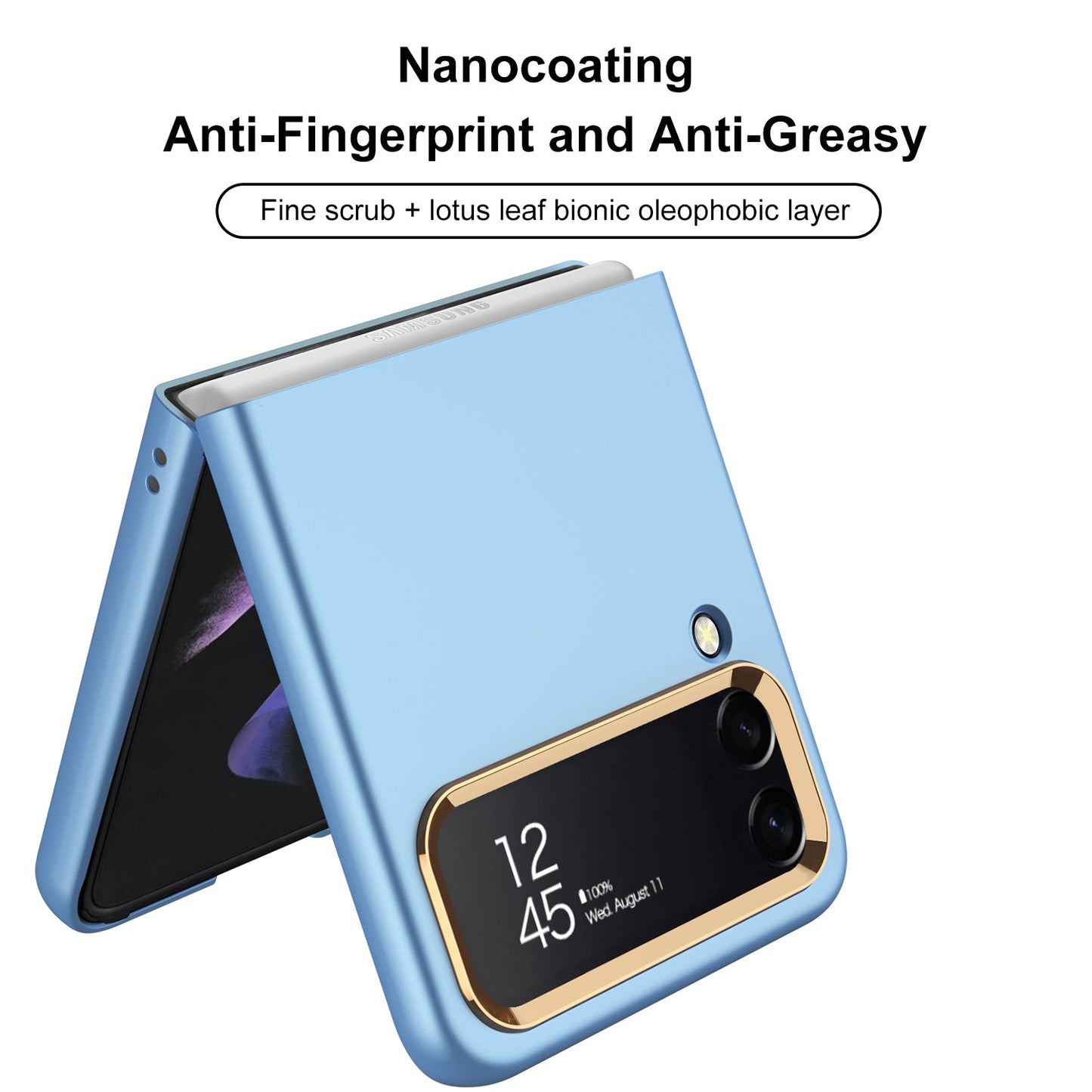 PC Folding Case For Samsung Galaxy Z Flip 4 5G Phone Case Ultra-thin Anti Fingerprint Camera Protective elegant shell for flip4