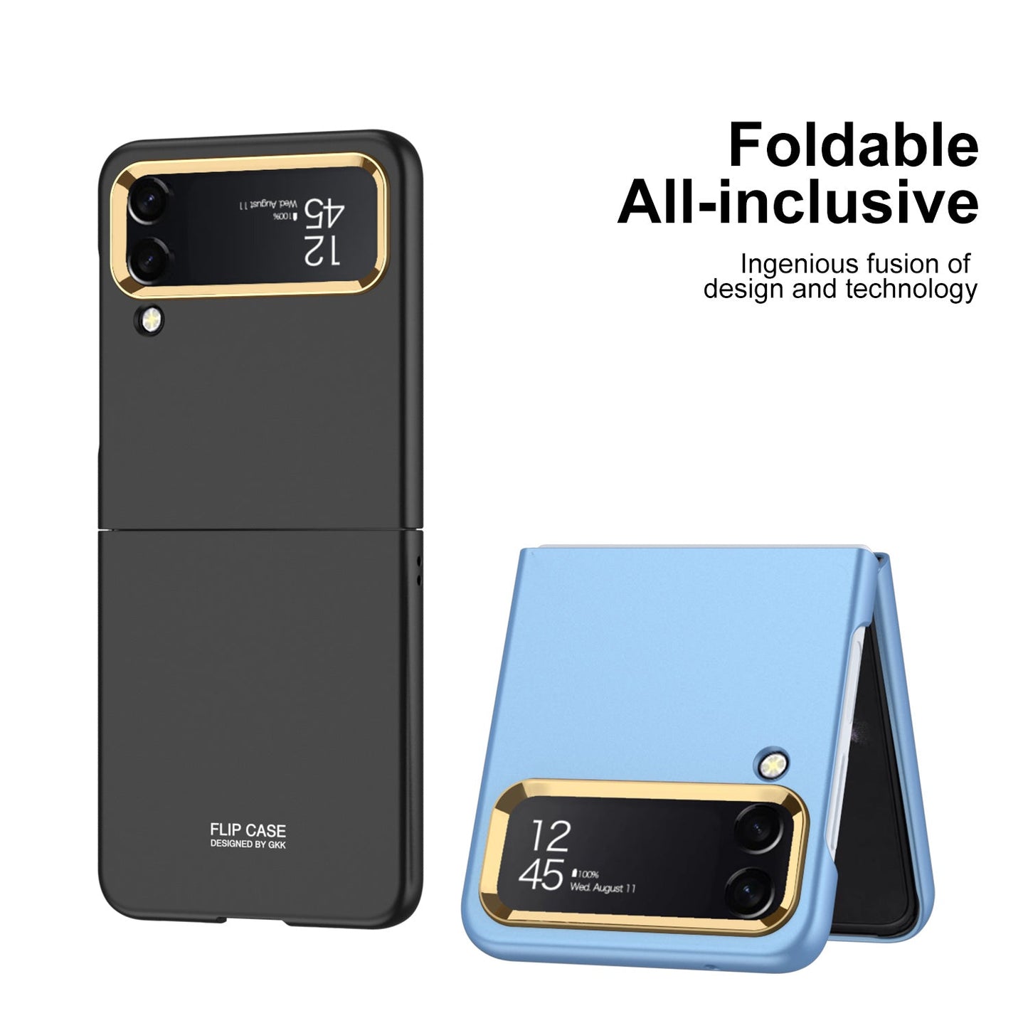 PC Folding Case For Samsung Galaxy Z Flip 4 5G Phone Case Ultra-thin Anti Fingerprint Camera Protective elegant shell for flip4