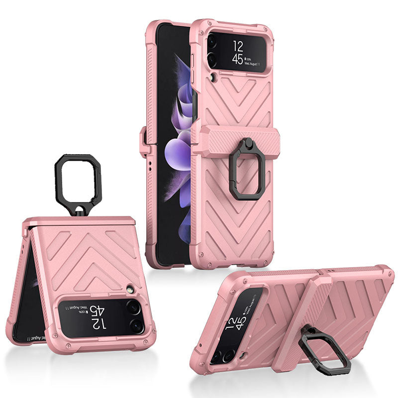 Magnetic Armor Ring Holder Case For Samsung Galaxy Z Flip3 5G