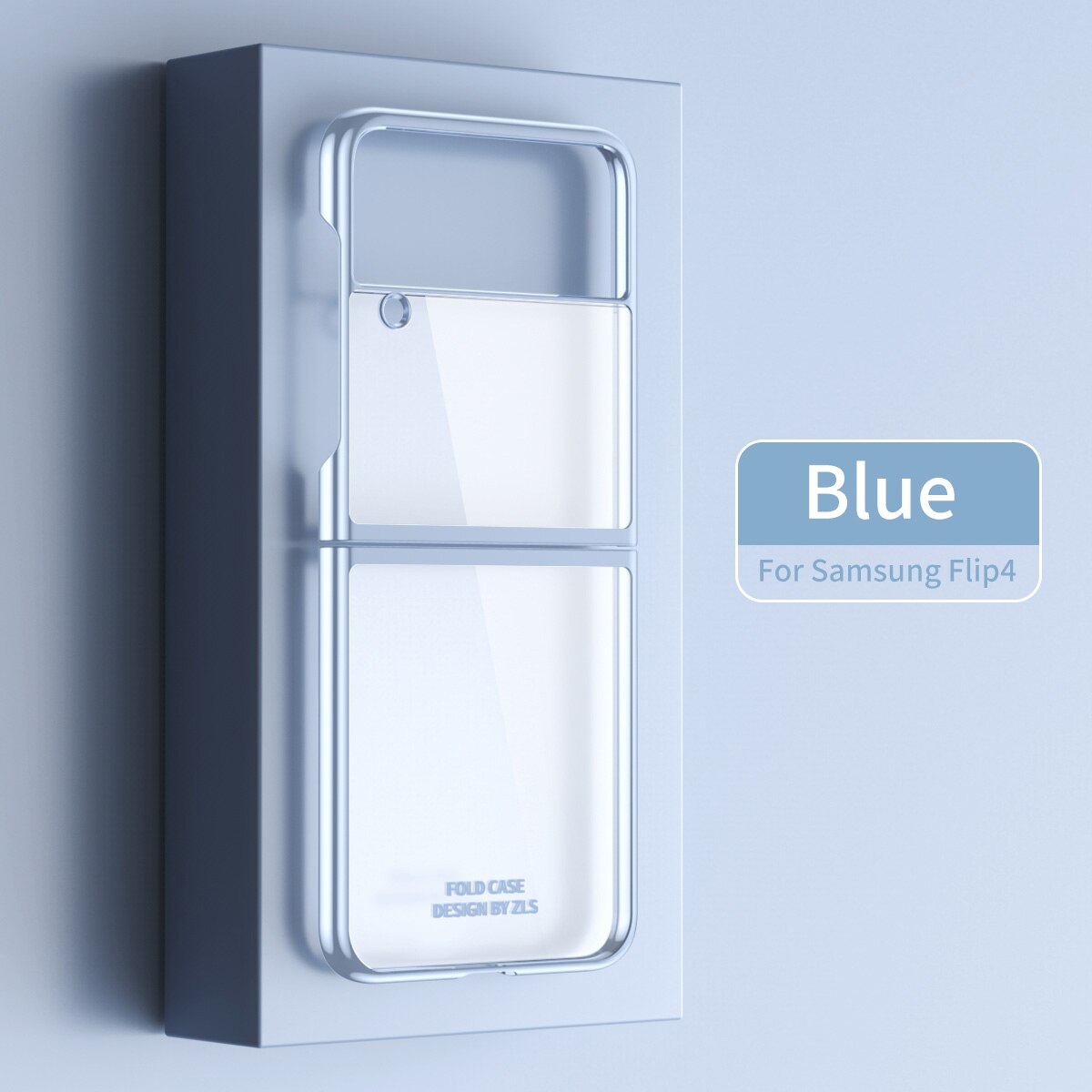 Clear Plating Capa For Samsung Galaxy Z Flip4 5G  Case Fundas Transparent Frame Hard PC Protection Cover