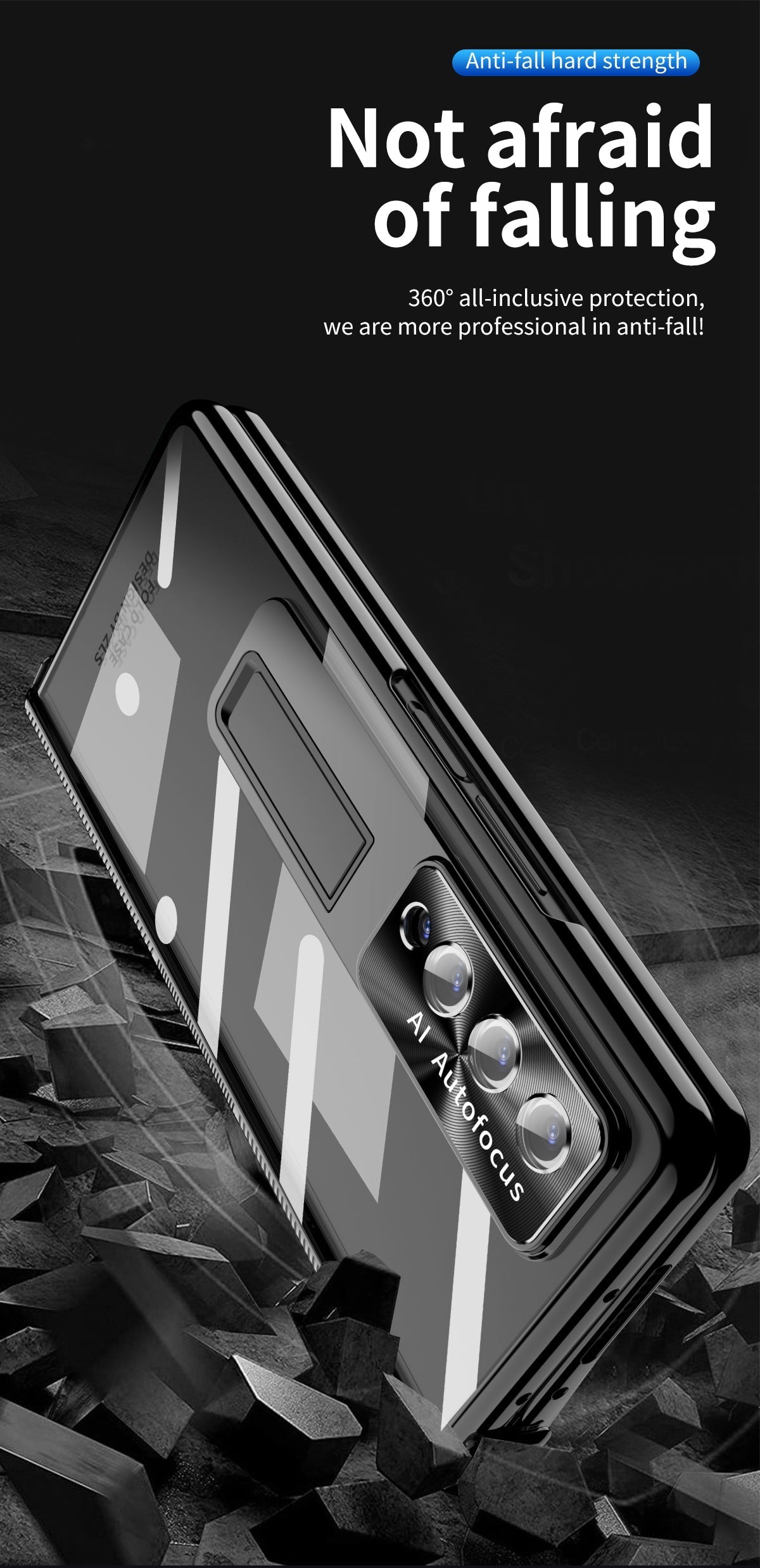 Electroplated  Magnetic Hinge Cover For Samsung Galaxy Z Fold4 5G