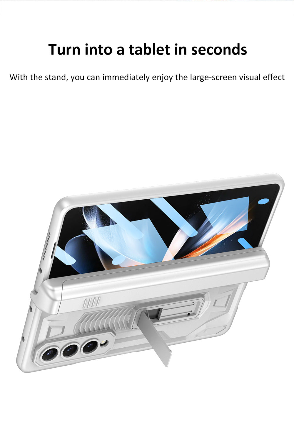 Shockproof Armor Case For Samsung Galaxy Z Fold4 5G Cover With Magnetic Hinge Slide Pen Slot & Film