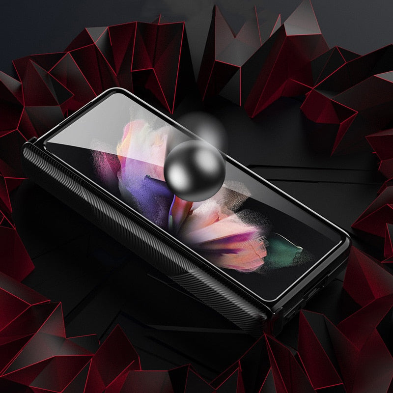 Magnetic Double Hinge Case For Samsung Galaxy Z Fold4 5G With Film Protector and Stylus