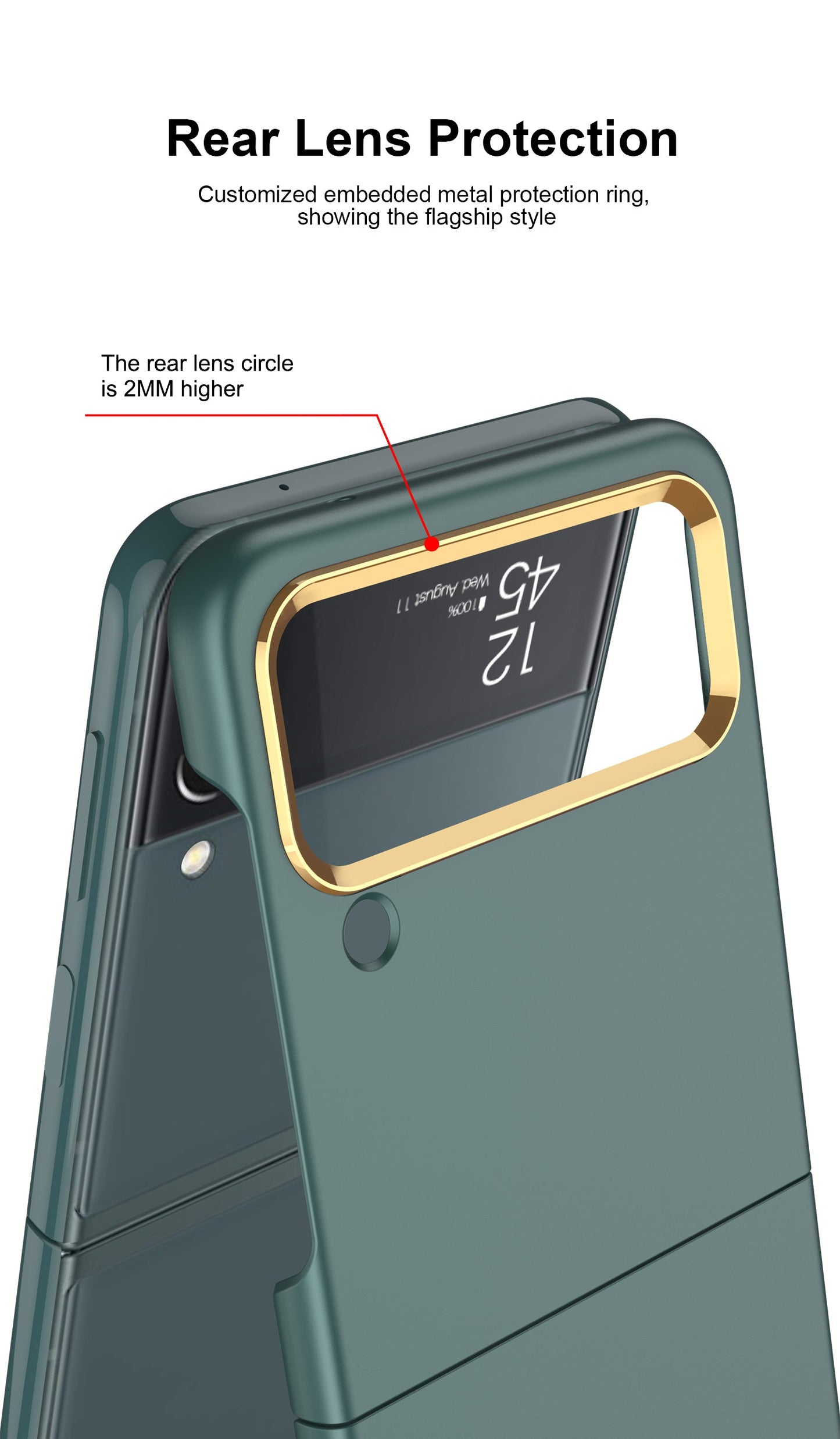 PC Folding Case For Samsung Galaxy Z Flip 4 5G Phone Case Ultra-thin Anti Fingerprint Camera Protective elegant shell for flip4