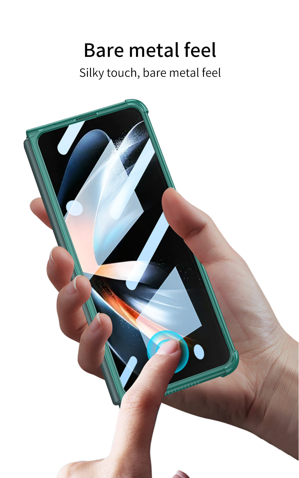 Airbag Bumper With Glass Frame Cover For Samsung Galaxy Z Fold 4 Case Shockproof Clear Soft Edge Case For Galaxy Z Fold4 5G