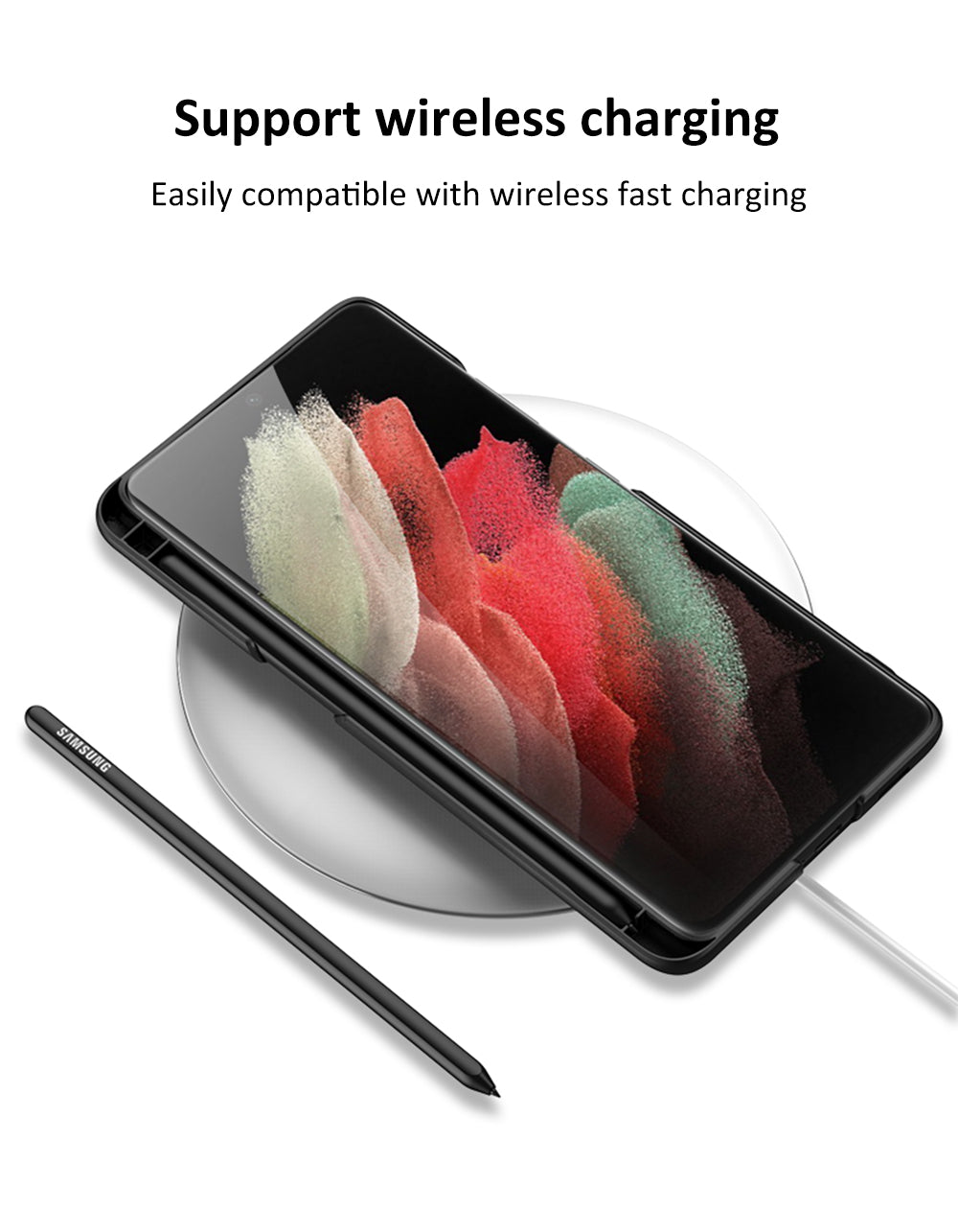 Case for Samsung Galaxy S21 S22 Plus Ultra Ultra-Slim Shockproof Side Pen Stand Plastic Cover For Galaxy S21 S22 Ultra