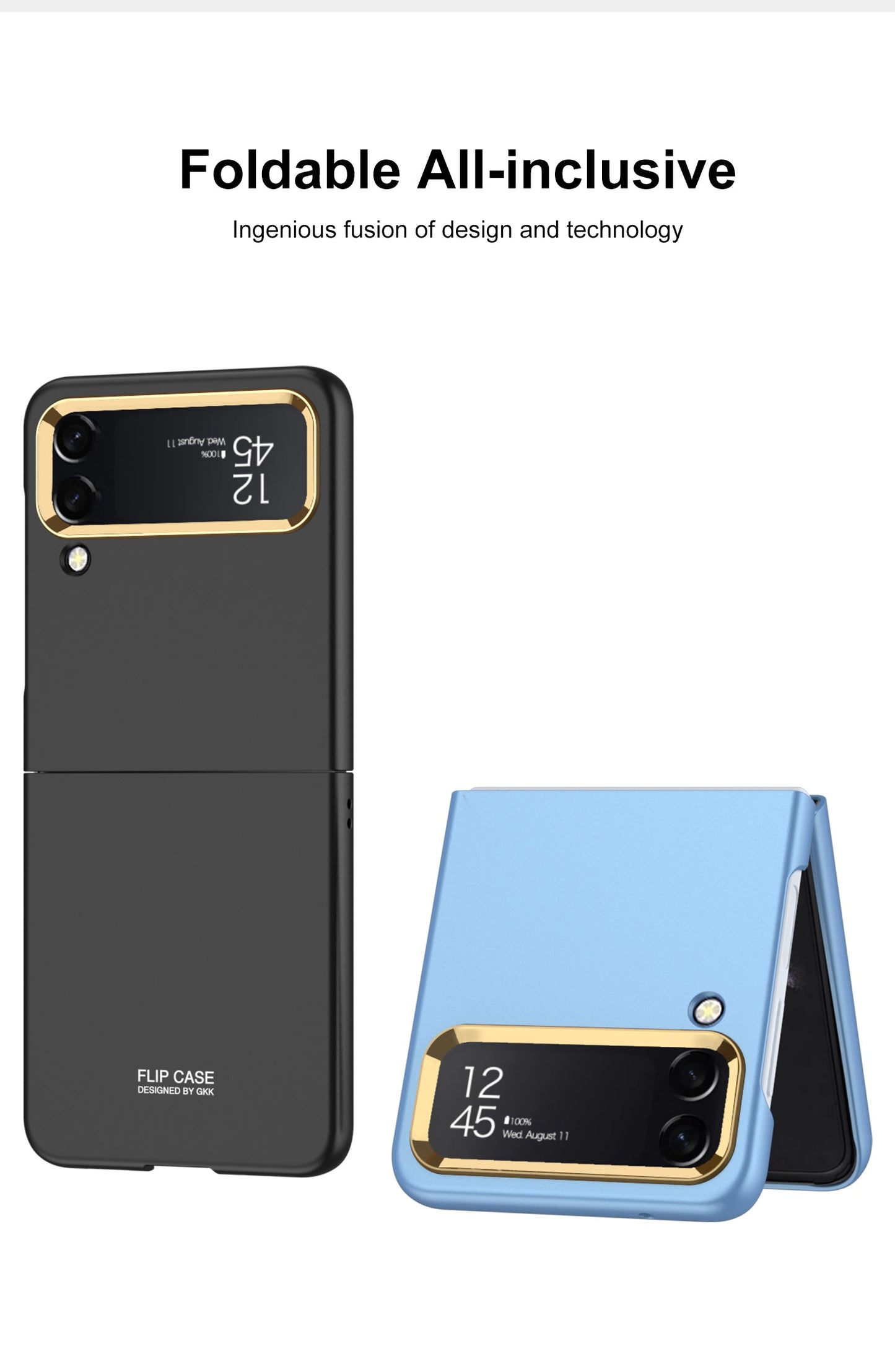 PC Folding Case For Samsung Galaxy Z Flip 4 5G Phone Case Ultra-thin Anti Fingerprint Camera Protective elegant shell for flip4