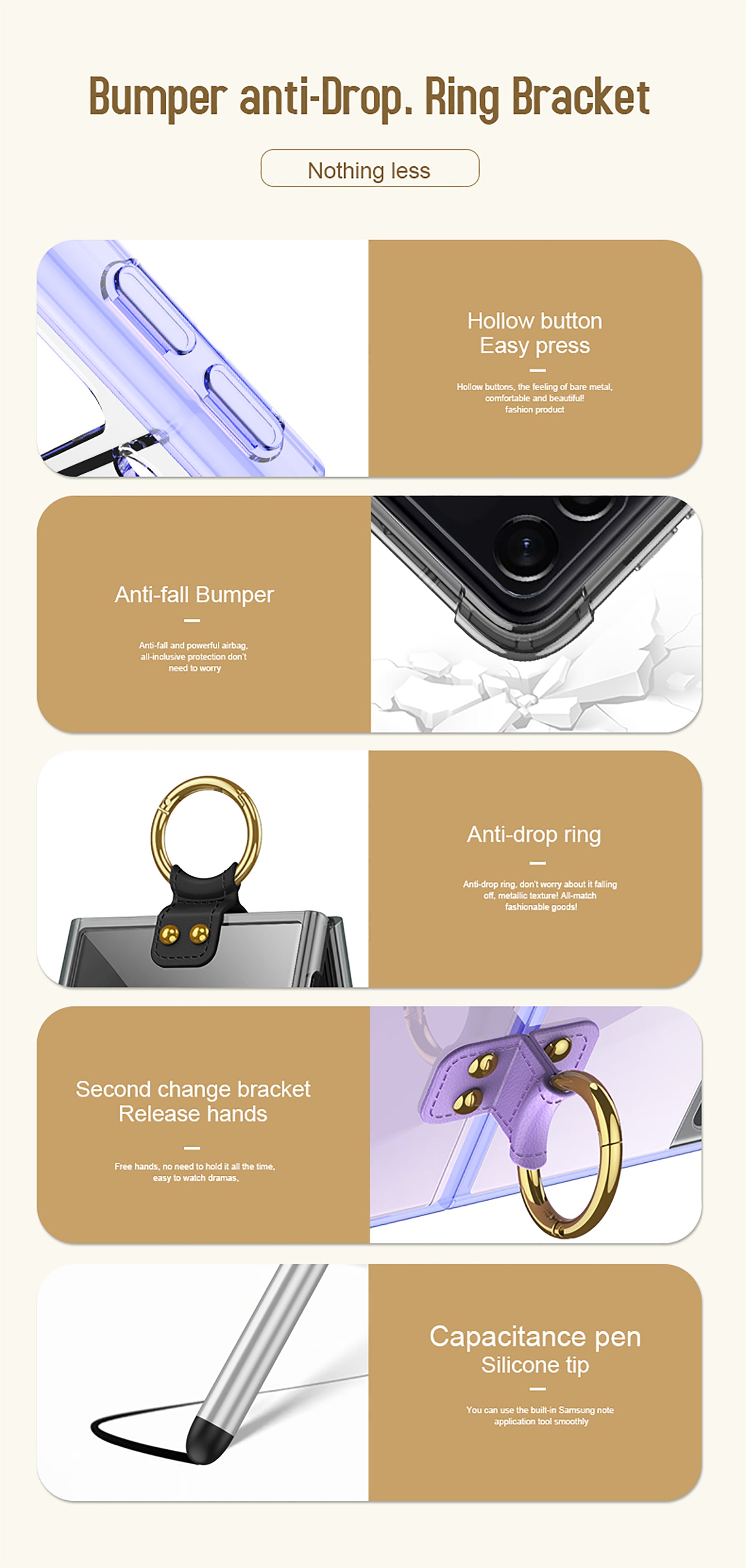 Airbag Corner Hard Silicone Case For Samsung Galaxy Z Flip 3 5G Case Included Capacitance Pen Slot Cover For Galaxy Z Flip 3