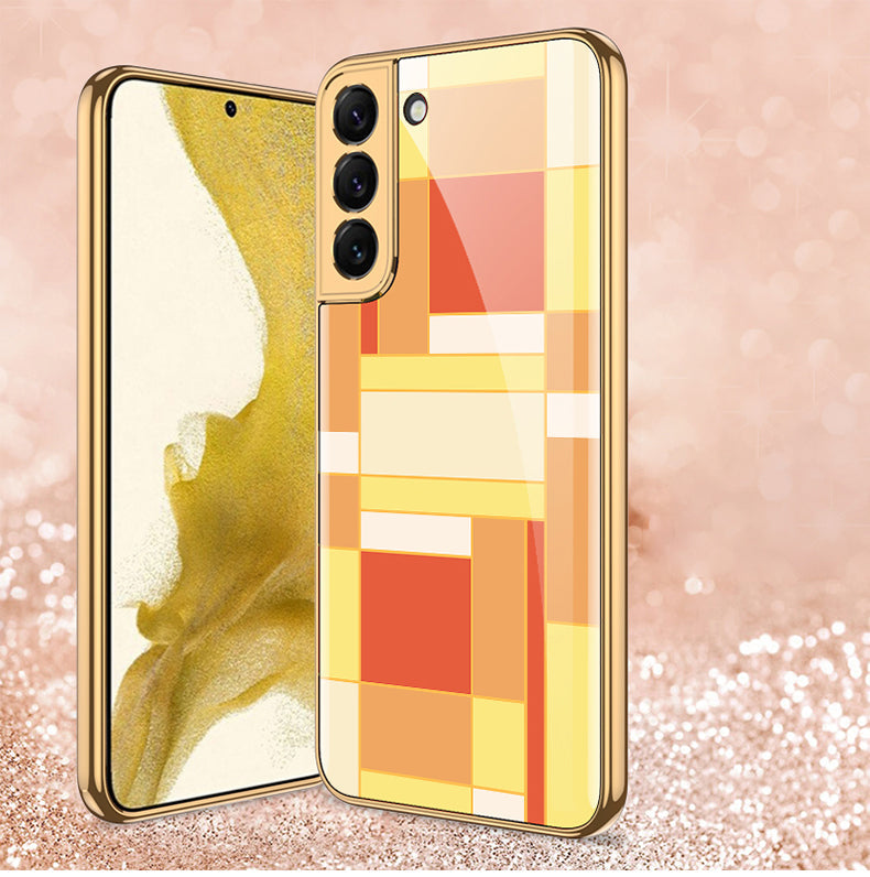 Painted Tempered Glass Case For Samsung Galaxy S22 Plus Ultra Case