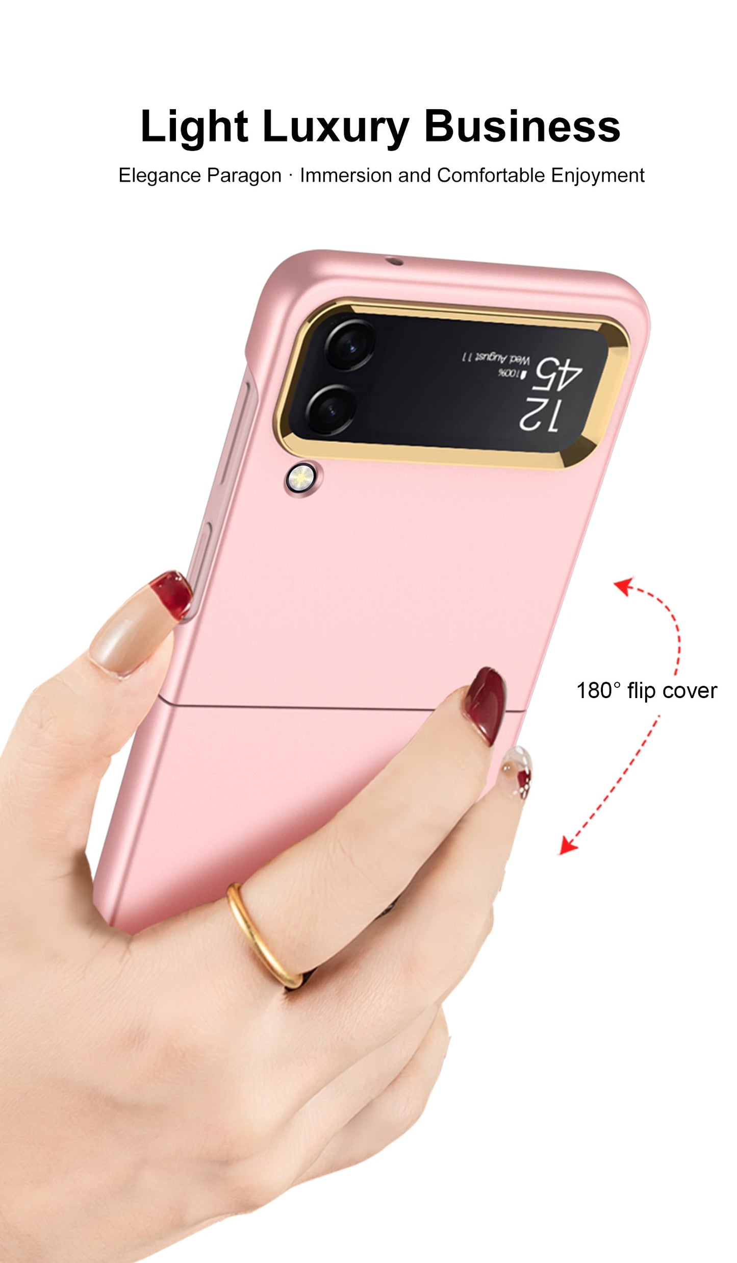 PC Folding Case For Samsung Galaxy Z Flip 4 5G Phone Case Ultra-thin Anti Fingerprint Camera Protective elegant shell for flip4