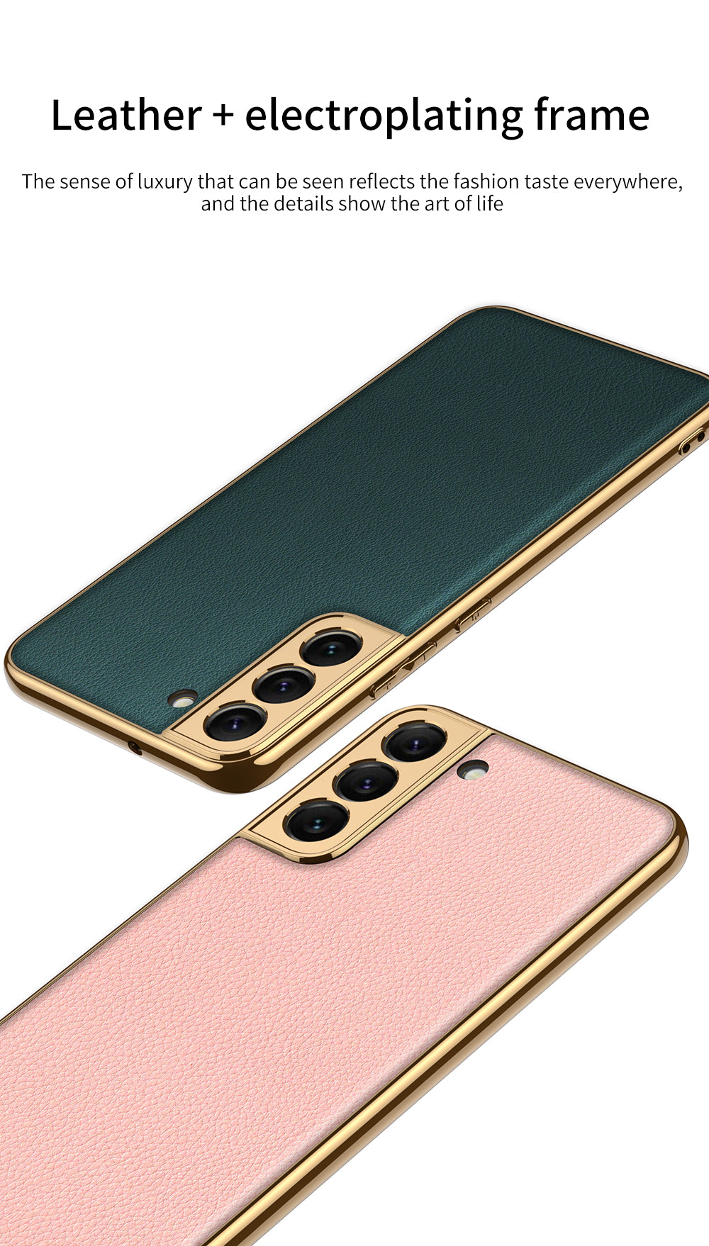 Plating Leather Case For Samsung Galaxy S22 Plus Ultra Case Lens Protection Soft Cover For Samsung S22 Ultra Plus