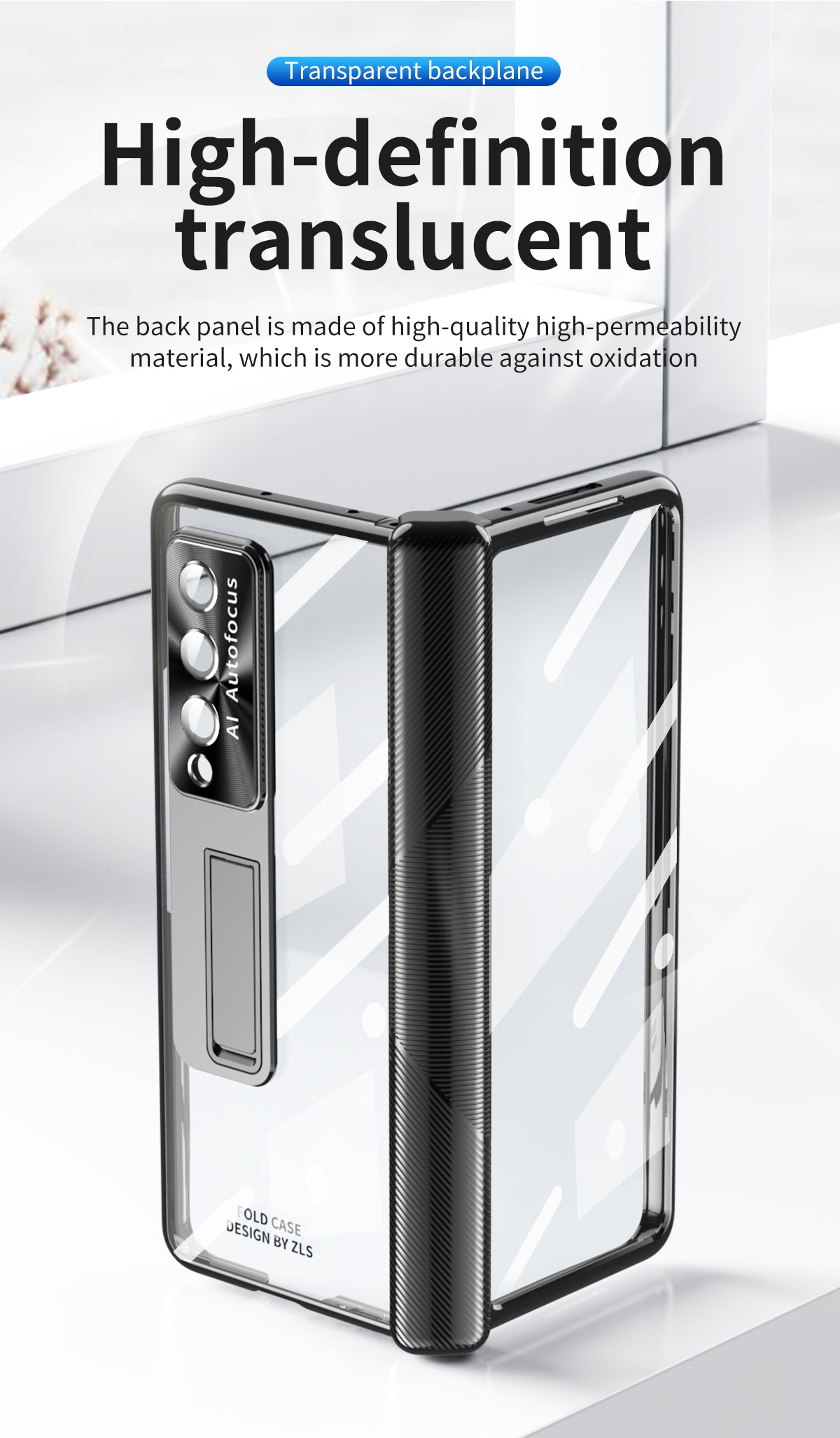Electroplated  Magnetic Hinge Cover For Samsung Galaxy Z Fold4 5G
