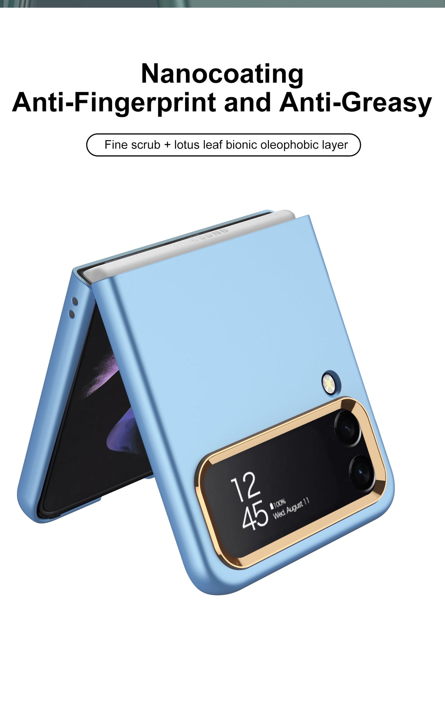 PC Folding Case For Samsung Galaxy Z Flip 4 5G Phone Case Ultra-thin Anti Fingerprint Camera Protective elegant shell for flip4