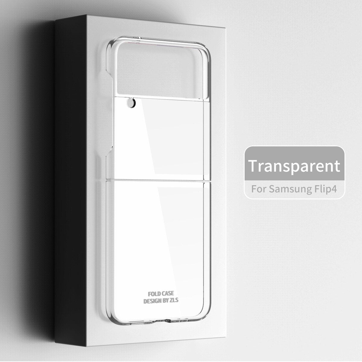Clear Plating Capa For Samsung Galaxy Z Flip4 5G  Case Fundas Transparent Frame Hard PC Protection Cover