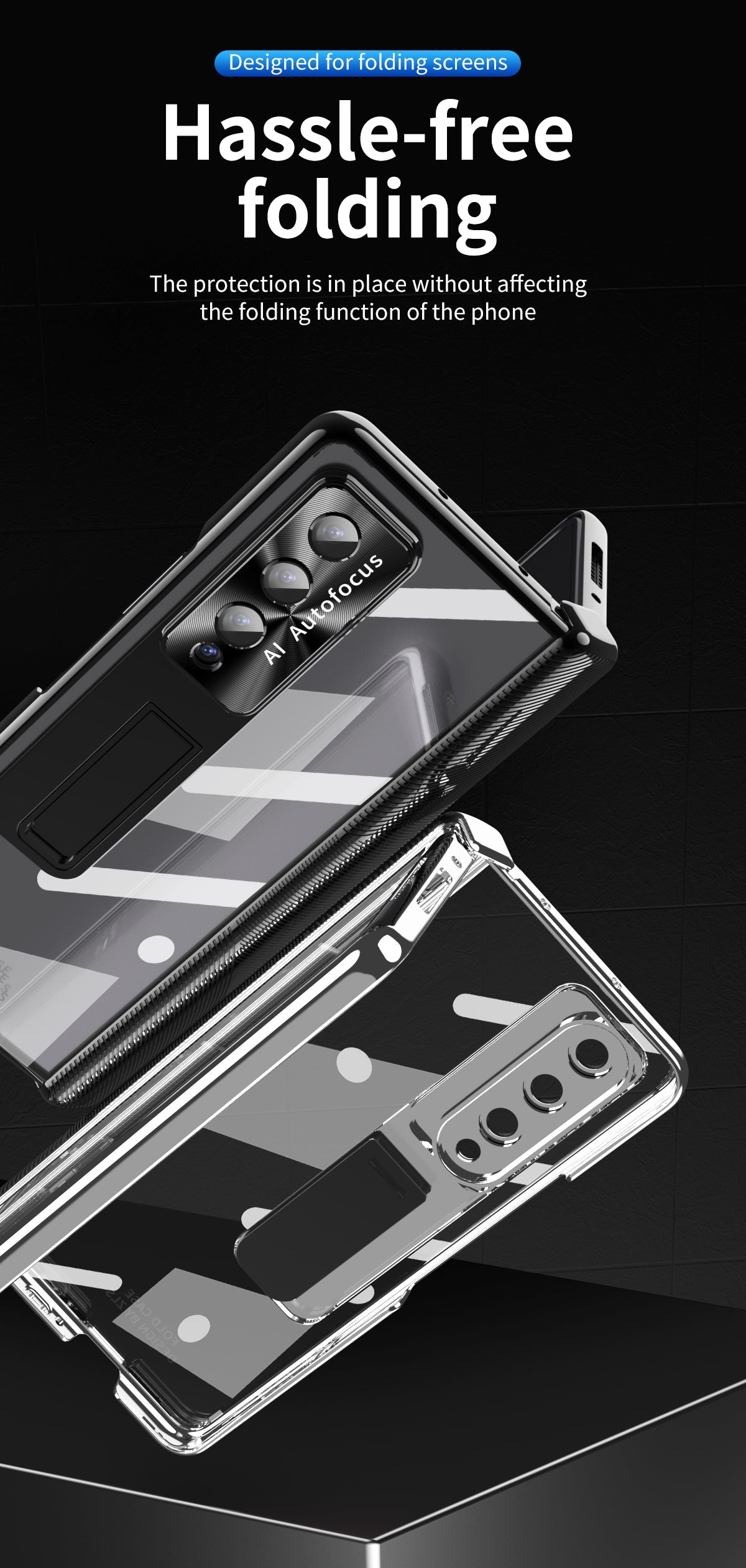 Electroplated  Magnetic Hinge Cover For Samsung Galaxy Z Fold4 5G