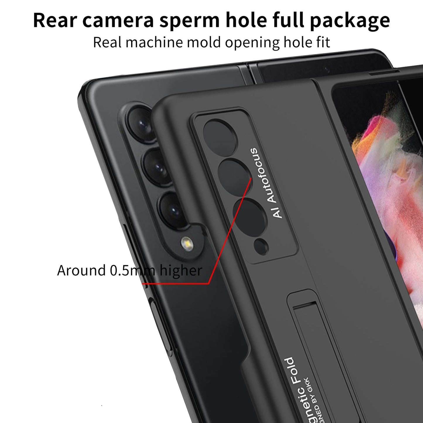 Ultra-thin Pen Slot Case For Samsung Galaxy Z Fold 3 5G Case Magnetic Holder Plastic Cover For Galaxy Z Fold 3 5G
