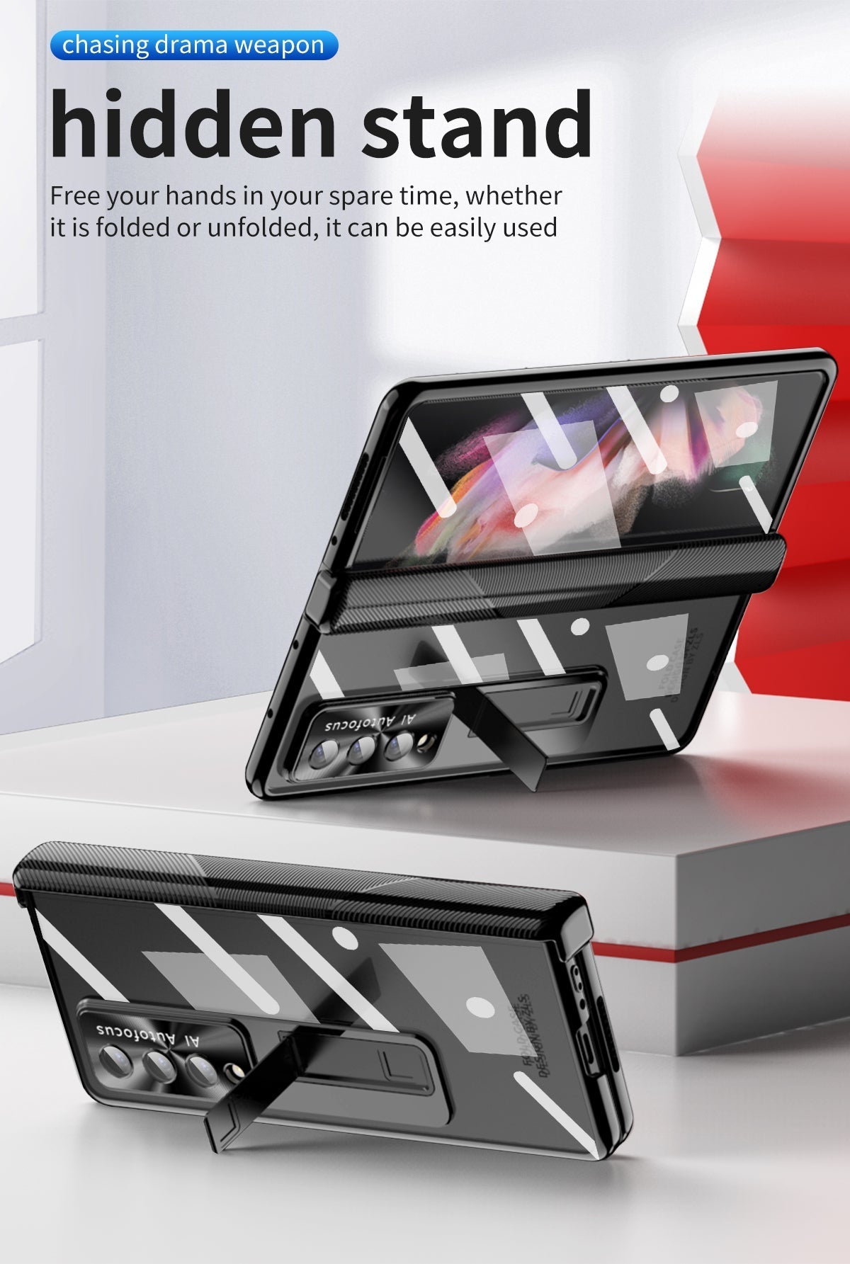 Electroplated  Magnetic Hinge Cover For Samsung Galaxy Z Fold4 5G