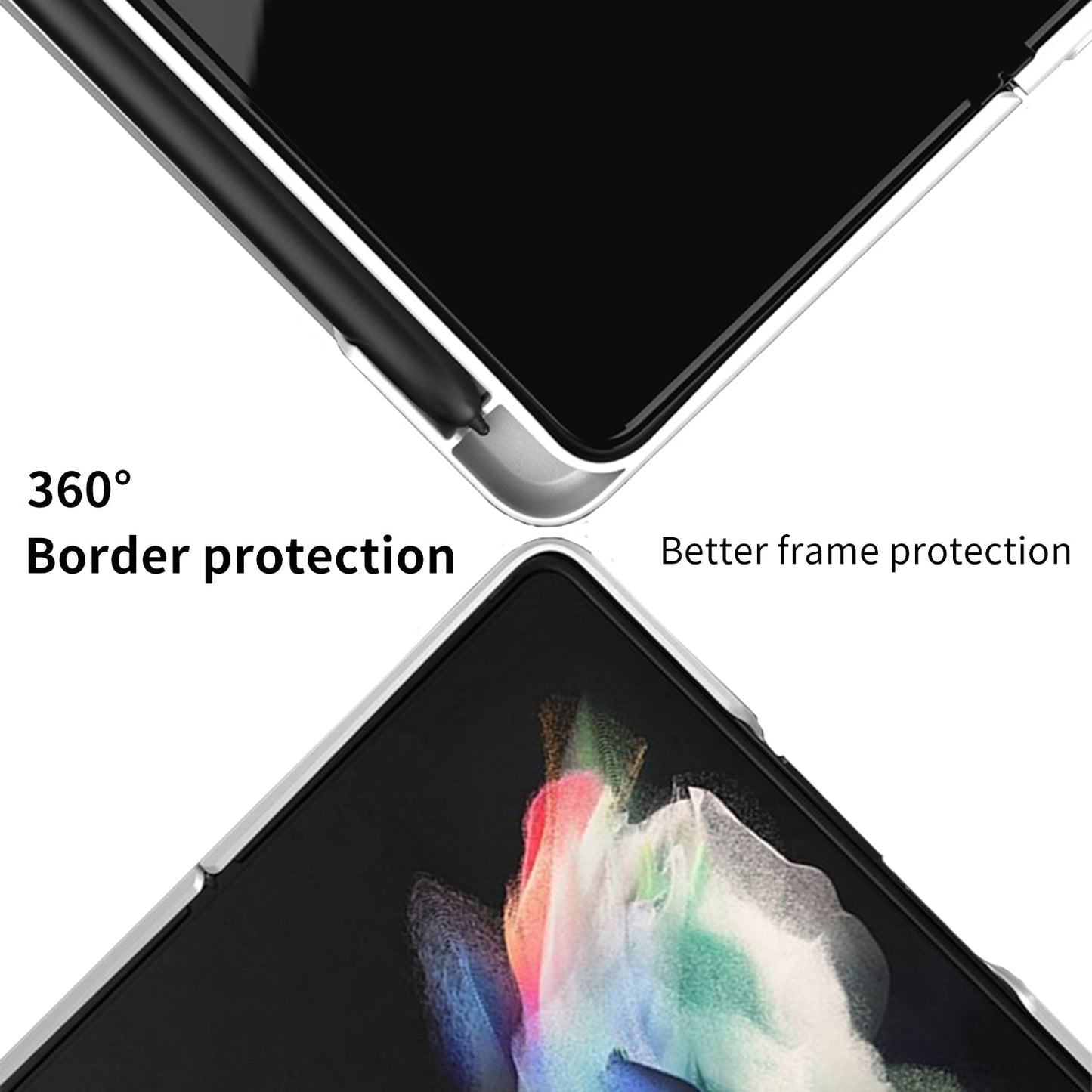 Ultra-thin Pen Slot Case For Samsung Galaxy Z Fold 3 5G Case Magnetic Holder Plastic Cover For Galaxy Z Fold 3 5G
