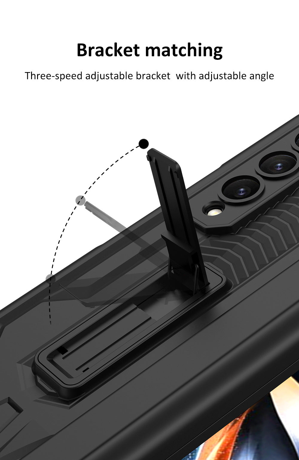 Shockproof Armor Case For Samsung Galaxy Z Fold4 5G Cover With Magnetic Hinge Slide Pen Slot & Film