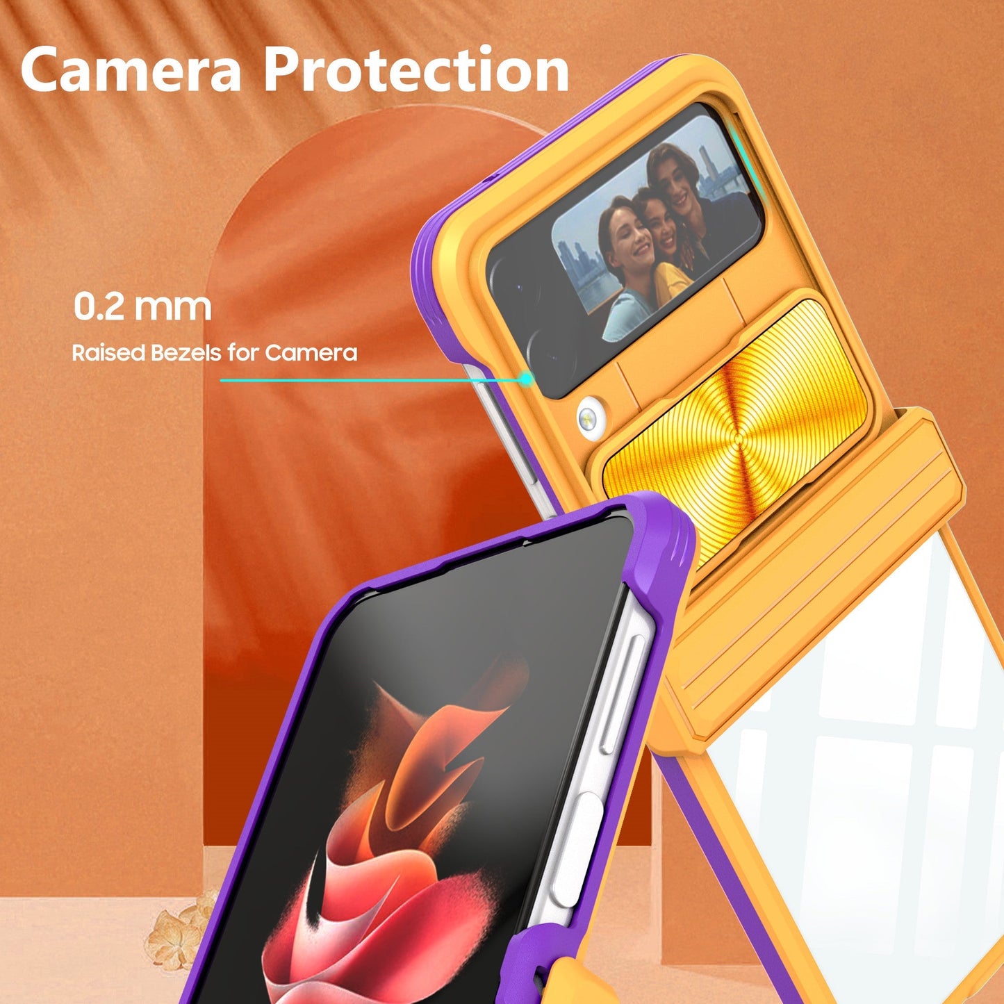 Anti-Slip Clear Acrylic Case for Samsung Galaxy Z Flip4 5G