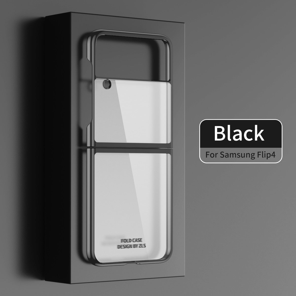 Clear Plating Capa For Samsung Galaxy Z Flip4 5G  Case Fundas Transparent Frame Hard PC Protection Cover