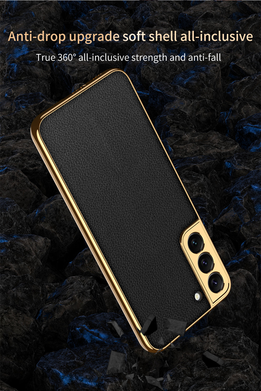 Plating Leather Case For Samsung Galaxy S22 Plus Ultra Case Lens Protection Soft Cover For Samsung S22 Ultra Plus