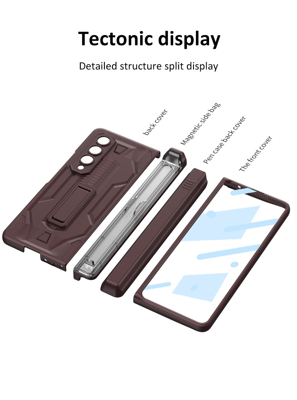Shockproof Armor Case For Samsung Galaxy Z Fold4 5G Cover With Magnetic Hinge Slide Pen Slot & Film