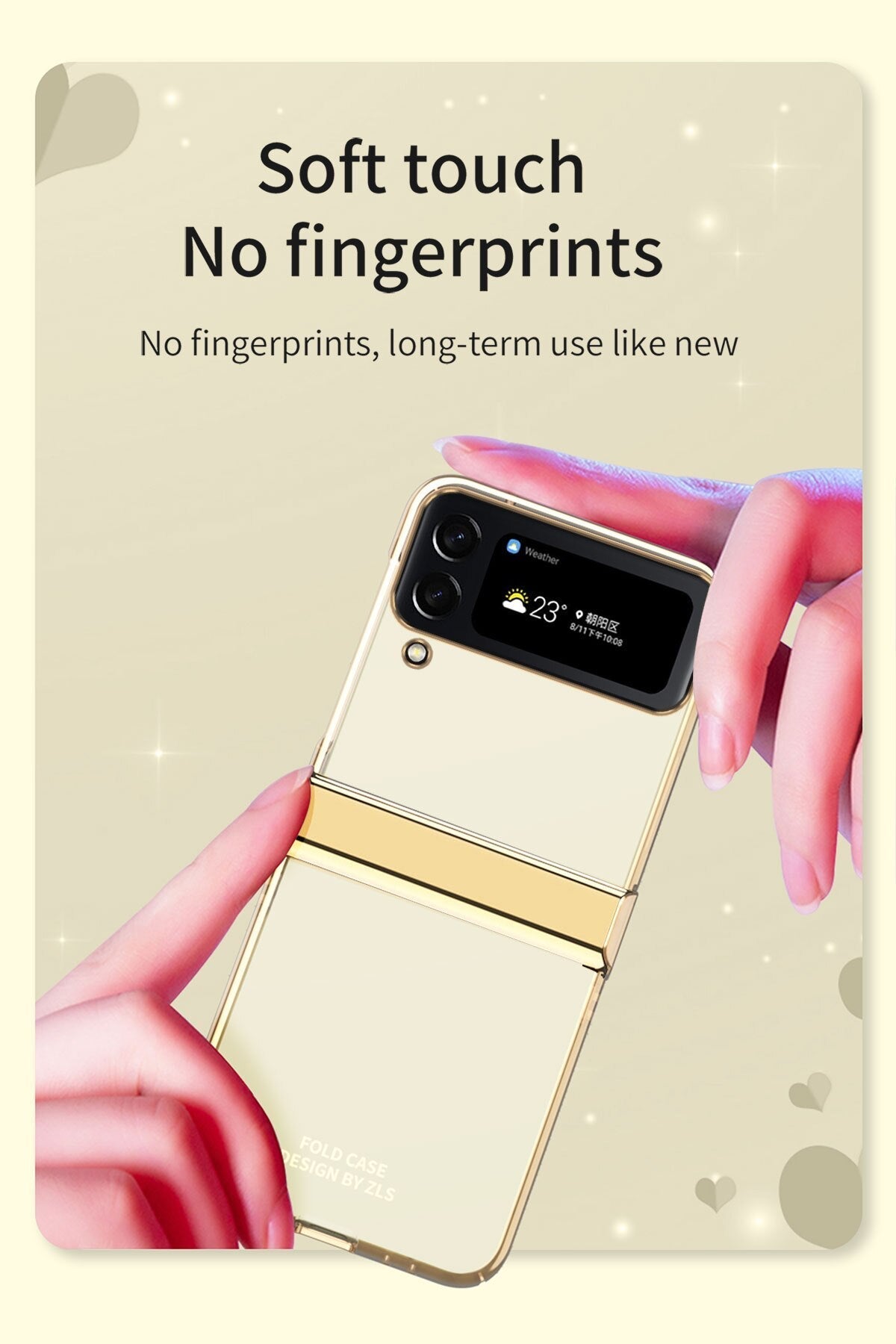 Hinge Case for Samsung Galaxy Z Flip 4 5G Case Full Protection Plating Transparent