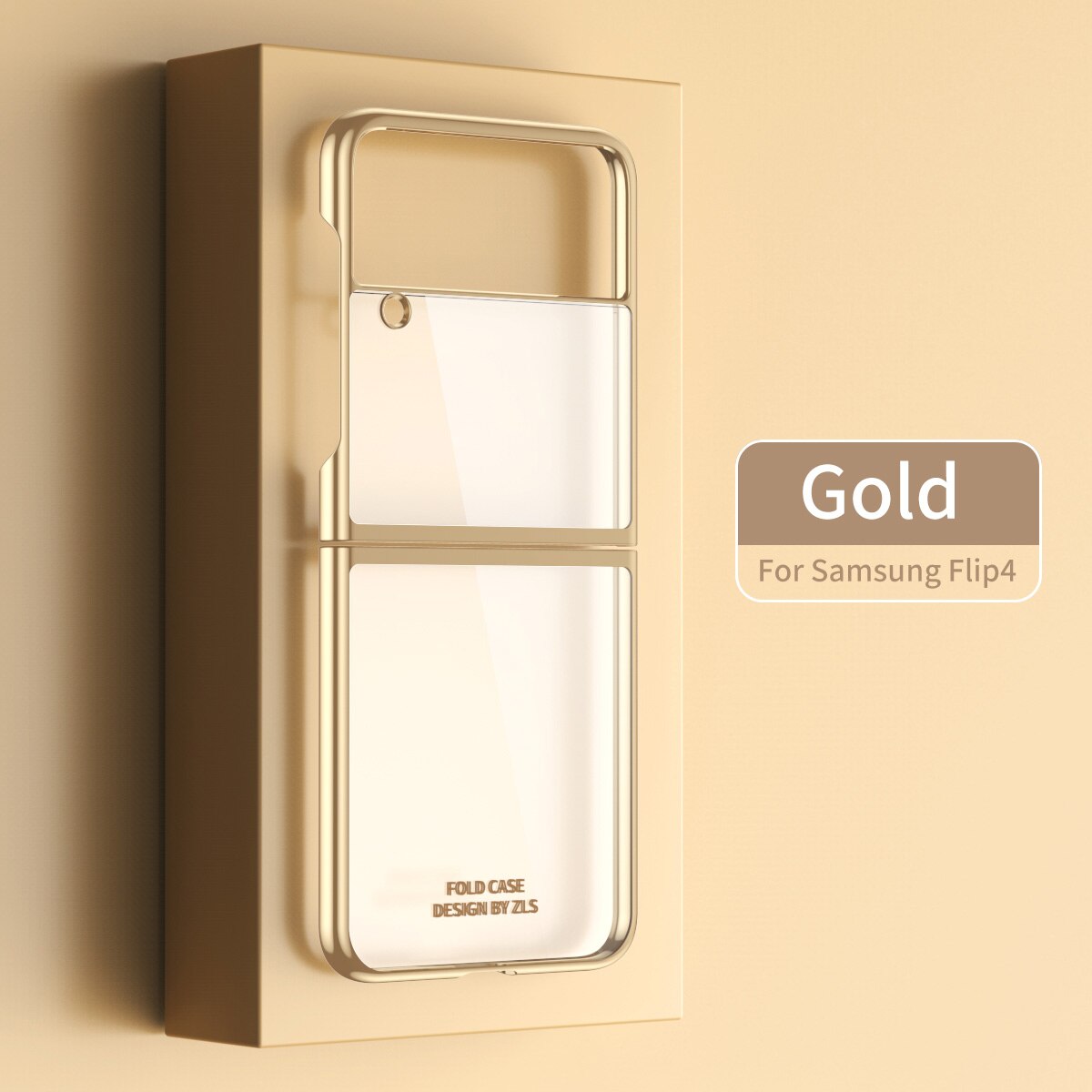 Clear Plating Capa For Samsung Galaxy Z Flip4 5G  Case Fundas Transparent Frame Hard PC Protection Cover