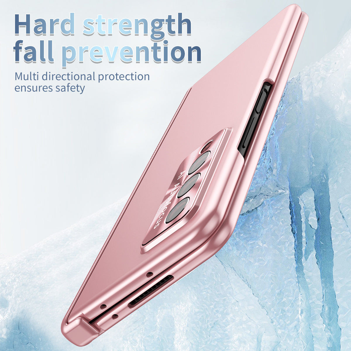 Electroplated Samsung Galaxy Z Fold4 5G Case with Tempered Glass Film and Stylus