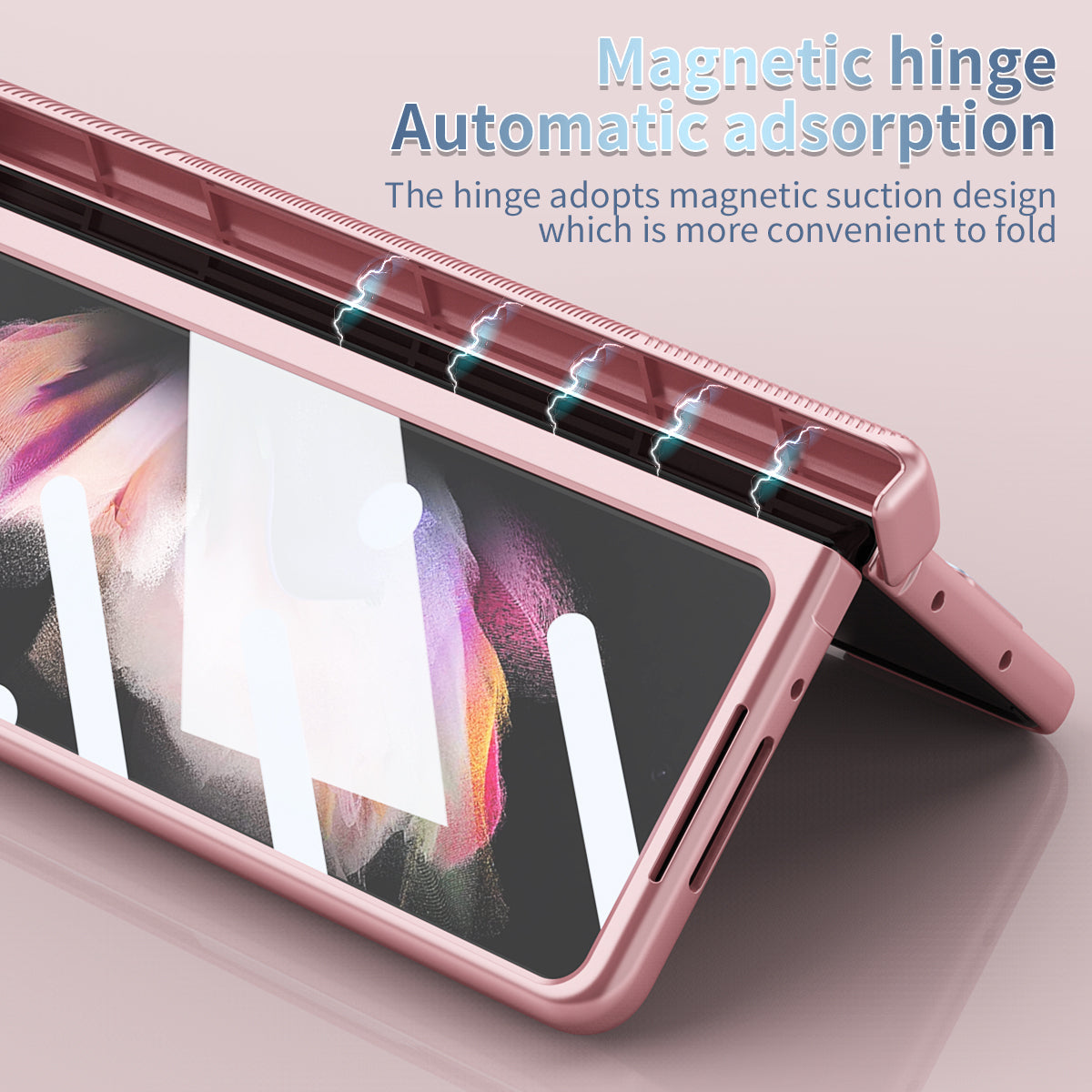 Electroplated Samsung Galaxy Z Fold4 5G Case with Tempered Glass Film and Stylus