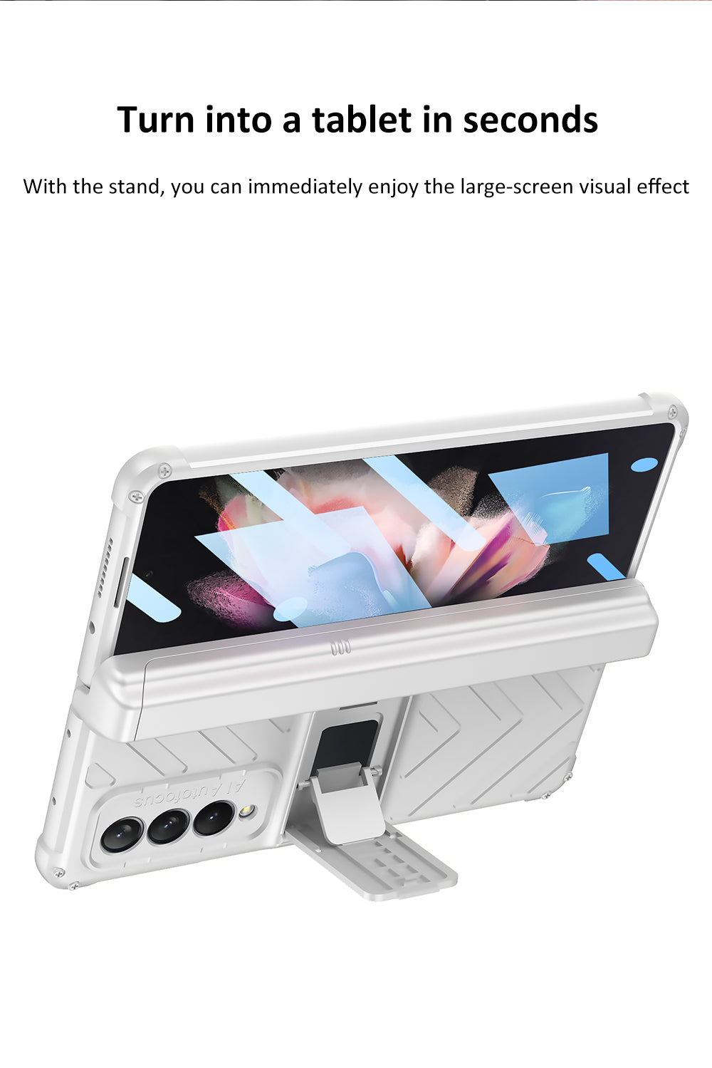 All-included Magnetic Hinge Screen Glass Case For Samsung Galaxy Z Fold 3 Case Slide Pen Holder Cover For Galaxy Z Fold3 5G