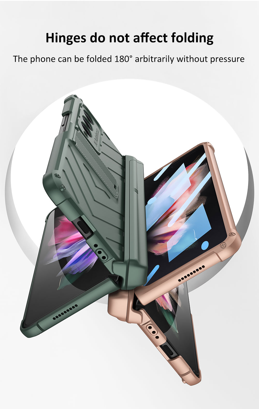 All-included Magnetic Hinge Screen Glass Case For Samsung Galaxy Z Fold 3 Case Slide Pen Holder Cover For Galaxy Z Fold3 5G