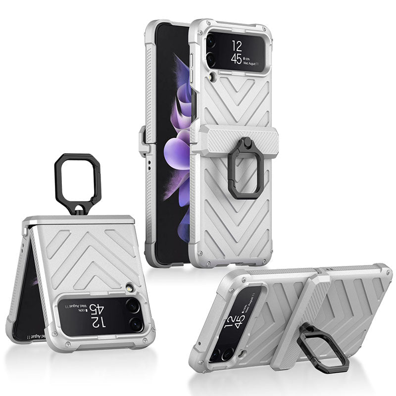 Magnetic Armor Ring Holder Case For Samsung Galaxy Z Flip3 5G