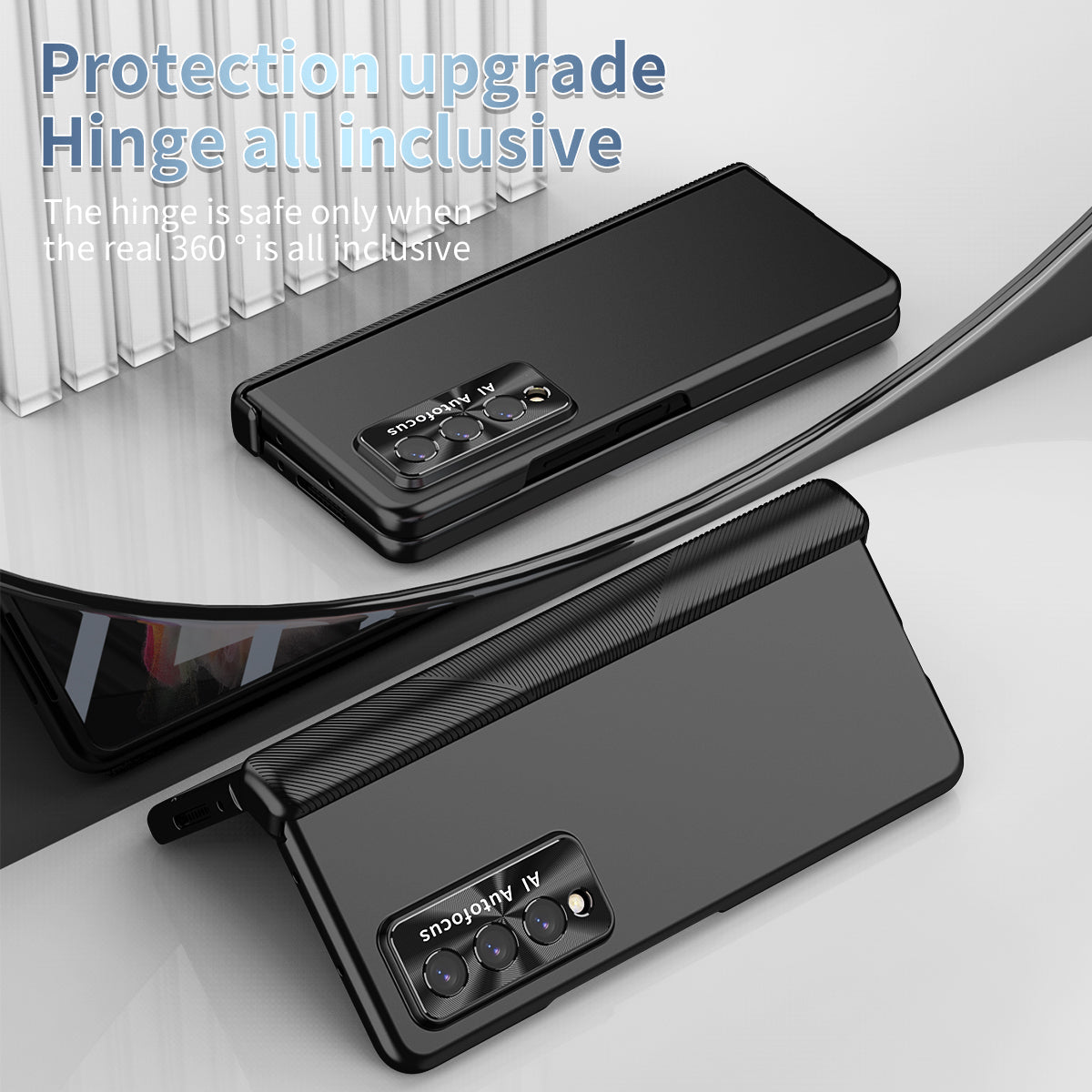 Double Hinges Electroplated Case for Samsung Galaxy Z Fold4 5G  with Stylus