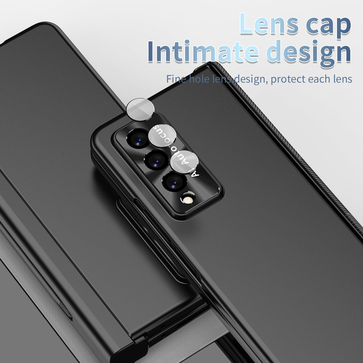 Double Hinges Electroplated Case for Samsung Galaxy Z Fold4 5G  with Stylus
