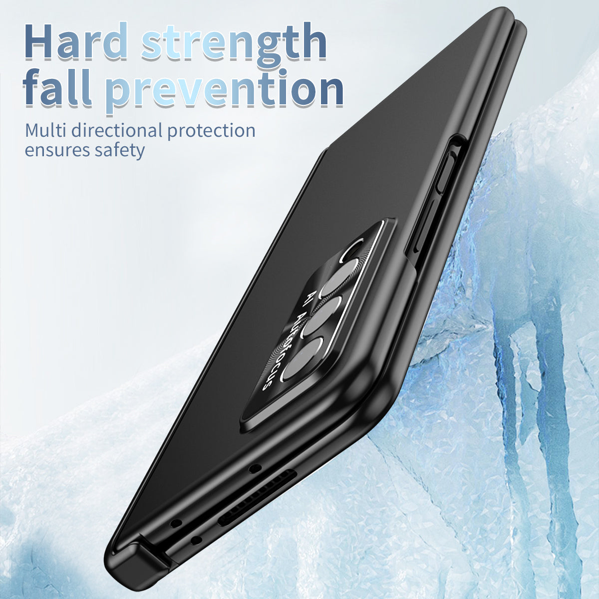 Double Hinges Electroplated Case for Samsung Galaxy Z Fold4 5G  with Stylus