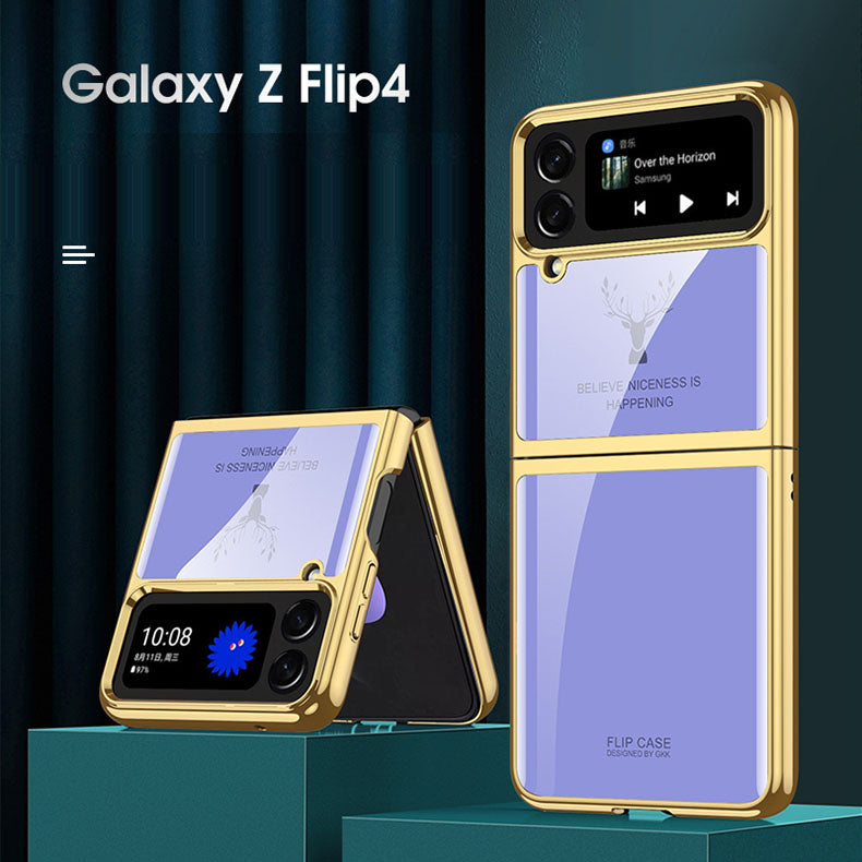 Deer Pattern Electroplated Samsung Galaxy Z Flip4 Case