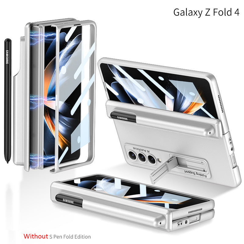 Magnetic Hinge Samsung Galaxy Z Fold4 5G Case with Screen Protector & Kickstand & S Pen Slot