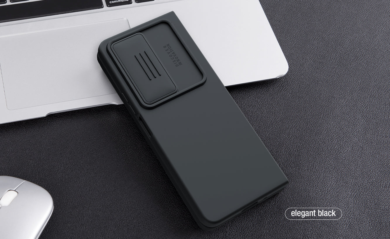 Liquid Silicone Samsung Galaxy Z Fold4 5G Case With Camera Lens Protector