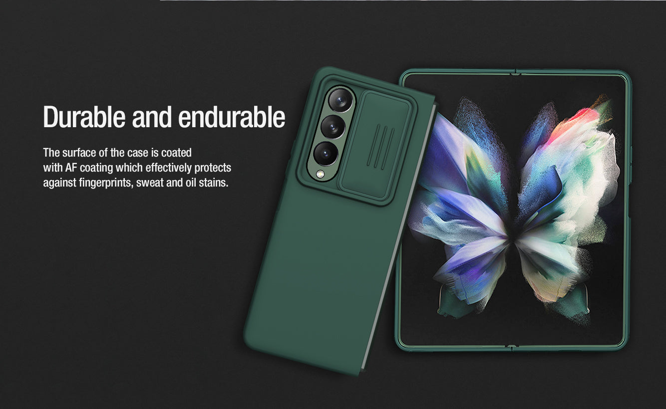 Liquid Silicone Samsung Galaxy Z Fold4 5G Case With Camera Lens Protector