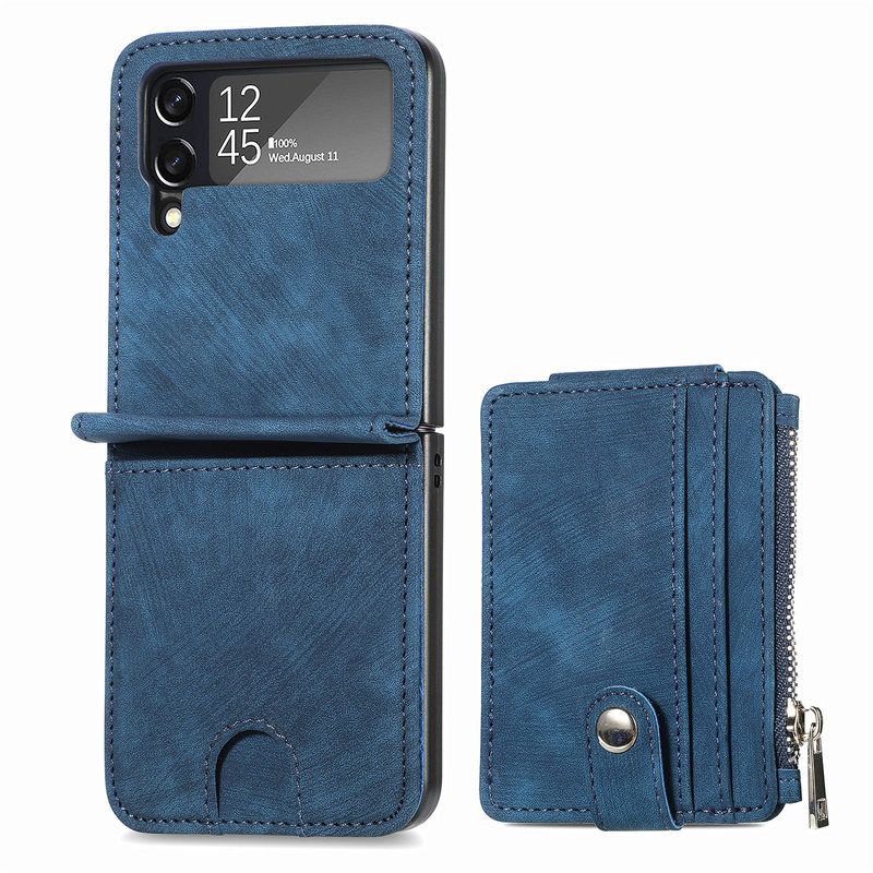 Detachable Card Holder Case For Samsung Galaxy Z Flip4 5G Flip4 Leather Case