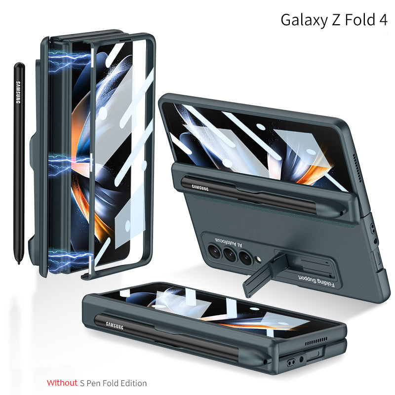 Magnetic Hinge Ultra-Thin Samsung Galaxy Z Fold4 5G Case With Film & Folding Support and S Pen Slot
