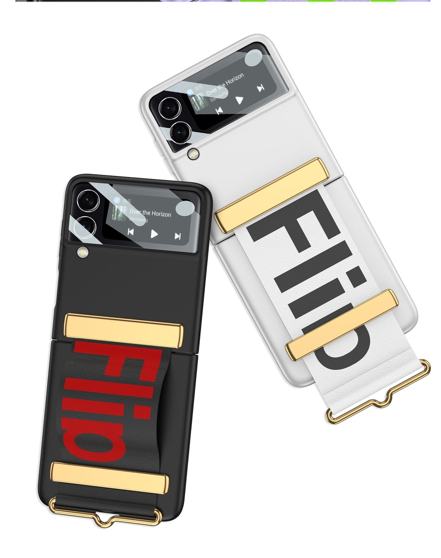 Samsung Galaxy Z Flip4 5G Electroplated Hard Cover with Strap