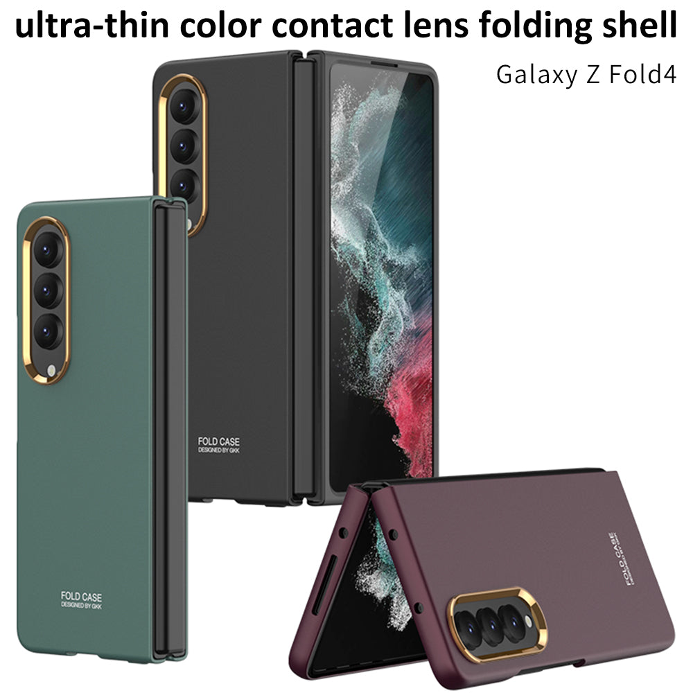 Full-Protection Hard Case With Electroplated lens Frame For Samsung Galaxy Z Fold4 5G