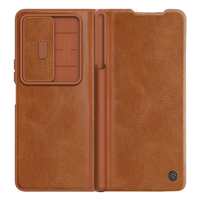 Full Protect Leather Case For Samsung Galaxy Z Fold4 5G with Camera Lens Protector