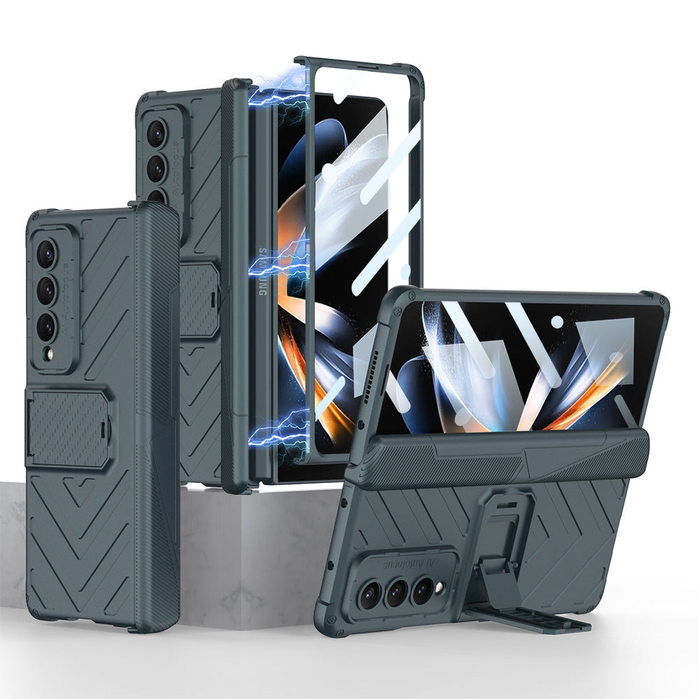 Magnetic Hinge Samsung Galaxy Z Fold4 5G Cover  With Film and Kickstand