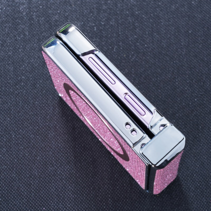 Silver Frame Luxury Magnetic Charging Diamond Phone Case For Samsung Galaxy Z Flip7/Flip6