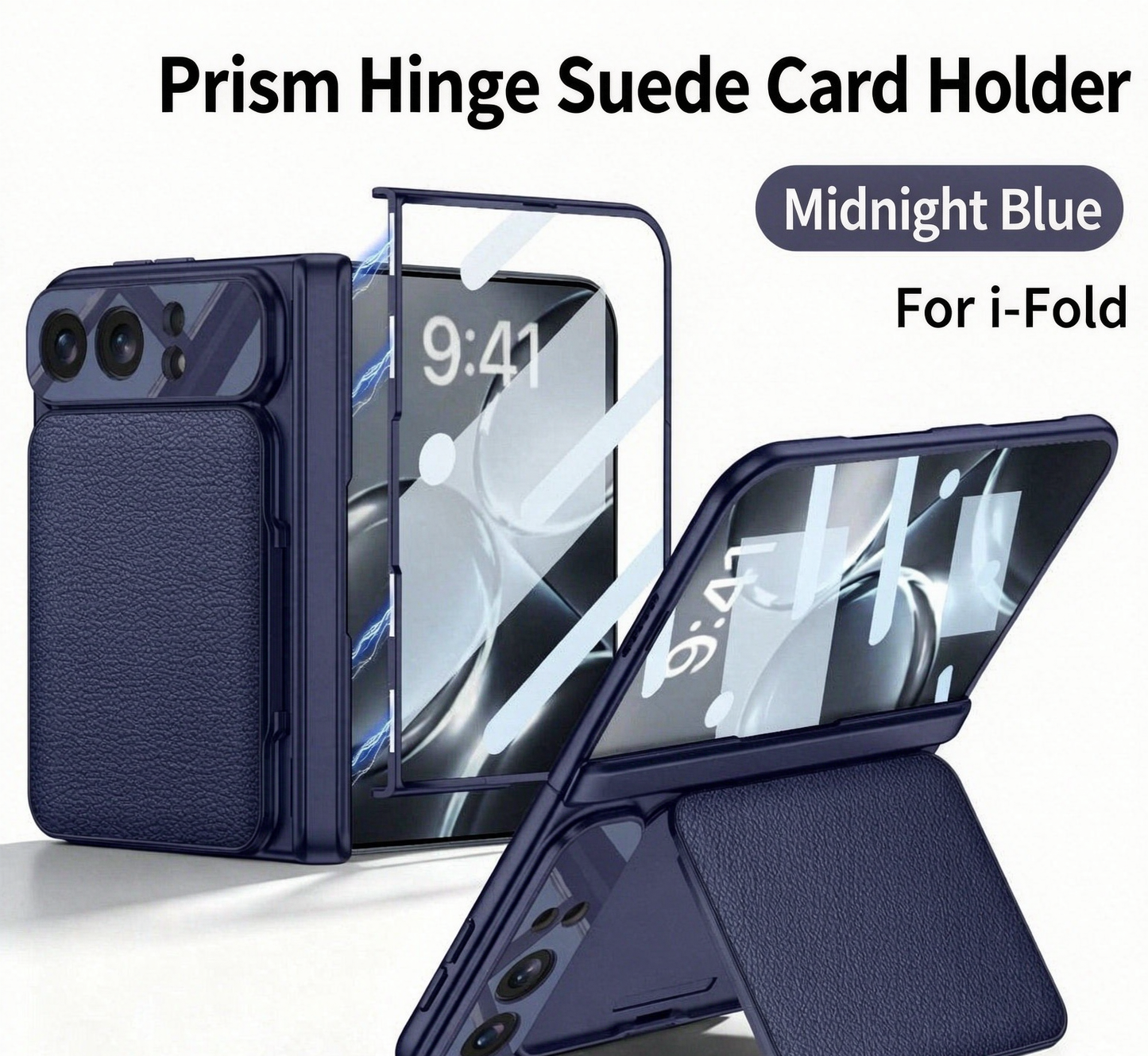 Apple Magnetic Leather Frame Stand All-included Screen Glass Film Vintage Leather Phone Case For iPhone Fold/Ultra