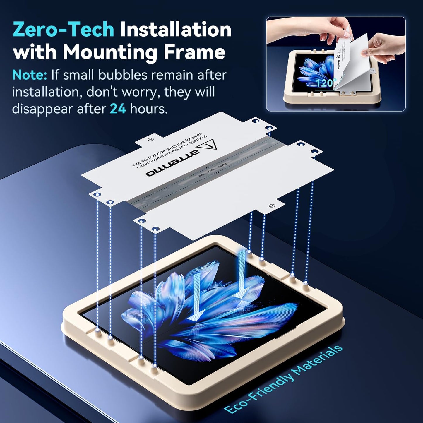 New generation Positional Mounting Plate For Samsung Galaxy Z Fold7/6/5[Front Tempered Glass Film FOR FREE]